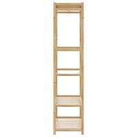 Kledingrek met schappen 80x40x175 cm bamboe 4