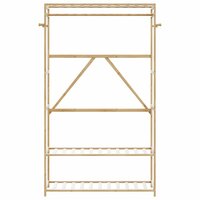 Kledingrek met schappen 110x40x175 cm bamboe 3