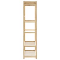 Kledingrek met schappen 110x40x175 cm bamboe 4