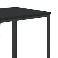 Kledingrek met schappen bewerkt hout zwart 7