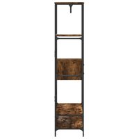 Kledingrek met schappen bewerkt hout gerookt eikenkleurig 5