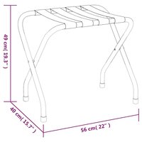 Bagagerek 56x40x49 cm zwart en zilver  7
