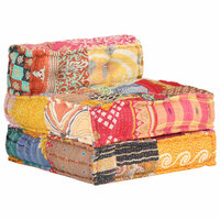 Poef modulair stof patchwork 4