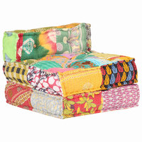 Poef modulair stof patchwork 7