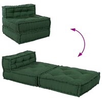 Poef modulair 70x70x54 stof groen 7