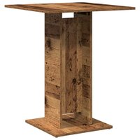Bistrotafel 60x60x75 cm bewerkt hout oud houtkleurig 2