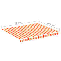 Vervangingsdoek voor luifel 3x2,5 m geel en oranje 6