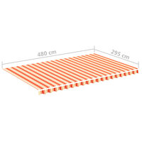 Vervangingsdoek voor luifel 5x3 m geel en oranje 6
