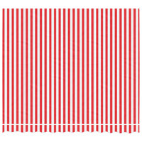 Vervangingsdoek voor luifel gestreept 3x2,5 m rood en wit 3