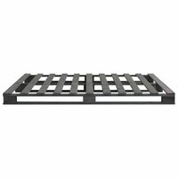 Bedframe pallet massief grenenhout grijs 180x200 cm 4
