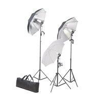 Fotostudioset met verlichtingsset en achtergrond 3