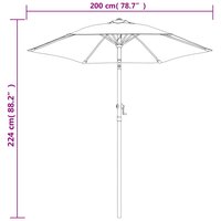 Parasol 200x224 cm aluminium groen 8
