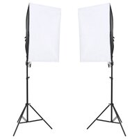 Fotostudioset met verlichtingsset en achtergrondscherm 2