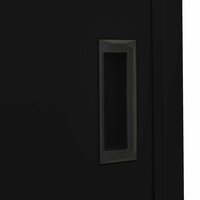 Kantoorkast met schuifdeuren 90x40x180 cm staal zwart 7