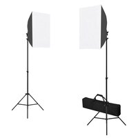 Fotostudioset met softboxlampen en reflector 2