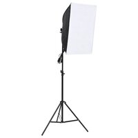 Fotostudioset met verlichtingsset, achtergrond en reflector 3