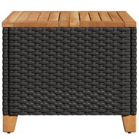 Tuintafel 45x45x37 cm poly rattan en acaciahout zwart 6