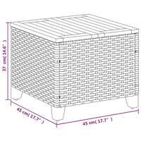 Tuintafel 45x45x37 cm poly rattan en acaciahout zwart 9