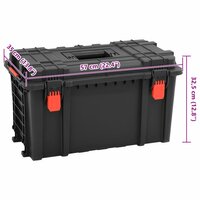 Flightcase draagbaar 57x35x32,5 cm PP zwart 8