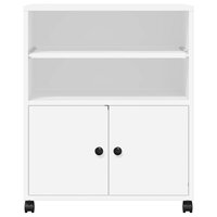 Printerkastje met wielen 60x48x74 cm wit 5