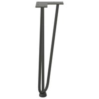 Haarspeld tafelpoten 4 st 42 cm massief staal antracietkleurig 6