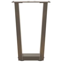 Eettafelpoten 2 st V-vormig 28x(42-43,3) cm staal naturel 5