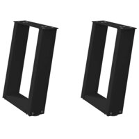 Salontafelpoten 2 st U-vormig 28x(42-43) cm staal zwart 2