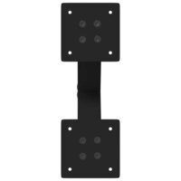 Salontafelpoten 2 st X-vormig 30x(30-31) cm staal zwart 6