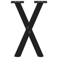 Salontafelpoten 2 st X-vormig 28x(42-43) cm staal zwart 5