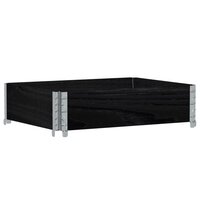 Palletopzetrand 80x60 cm massief grenenhout zwart 5