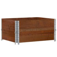 Palletopzetranden 2 st 80x60 cm massief grenenhout bruin 5