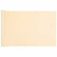 Balkonscherm 400x120 cm PVC cr&egrave;mekleurig 2