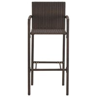 3-delige Tuinbarset massief acaciahout en poly rattan bruin 6