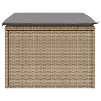 Tuinkruk met kussen 55x55x37 cm poly rattan beige 5