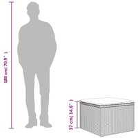 Tuinkruk met kussen 55x55x37 cm poly rattan grijs 9