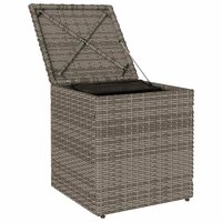 Tuinkrukken met kussens 2 st 40x40x43 cm poly rattan grijs 6