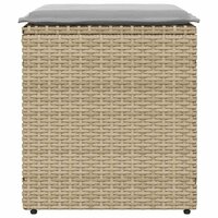 Tuinkrukken met kussens 2 st 40x40x43 cm poly rattan beige 4
