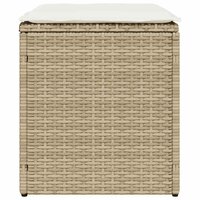 Tuinkrukken met kussens 2 st 40x40x43 cm poly rattan beige 7