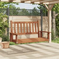 Tuinschommelbank met metalen kettingen massief vurenhout bruin 3