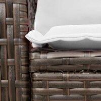 Tuinschommelstoel met kussens poly rattan bruin 7