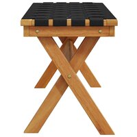 Tuinbank massief acaciahout en stof zwart 4