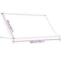 Luifel uittrekbaar 300x150 cm stof en staal antracietkleurig 9