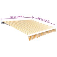 Luifeldoek 500x300 cm canvas oranje en wit  5