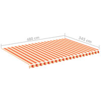 Vervangingsdoek voor luifel 5x3,5 m geel en oranje 6