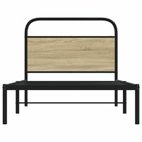 Bedframe zonder matras bewerkt hout sonoma eikenkleur 90x190 cm 4