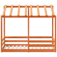 Kinderbed met bedhuis 70x140 cm massief grenenhout wasbruin 4