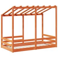 Kinderbed met bedhuis 70x140 cm massief grenenhout wasbruin 6