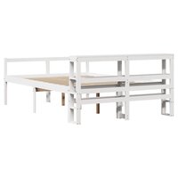 Seniorenbed met hoofdbord massief grenenhout wit 150x200 cm 6