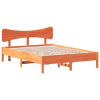 Bed met matras massief grenenhout wasbruin 140x190 cm 2