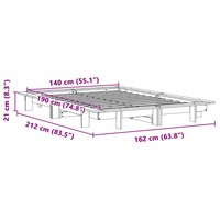 Bed met matras massief grenenhout wasbruin 140x190 cm 9